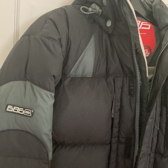 686 Faux fir lined hooded puffer snowboard jacket size XS extra small black gray - Picture 3 of 12